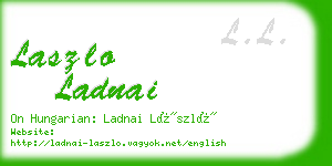 laszlo ladnai business card